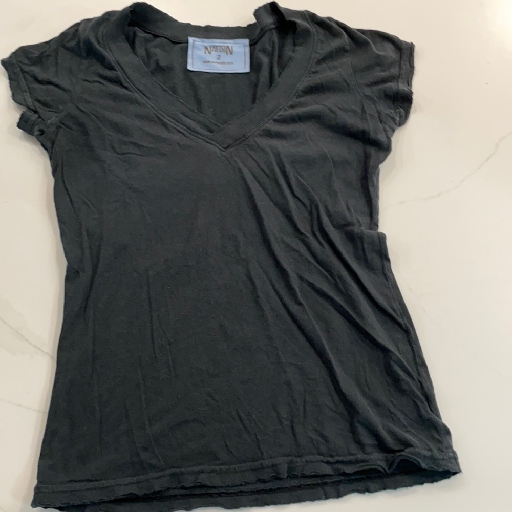 Black v-neck t-shirt